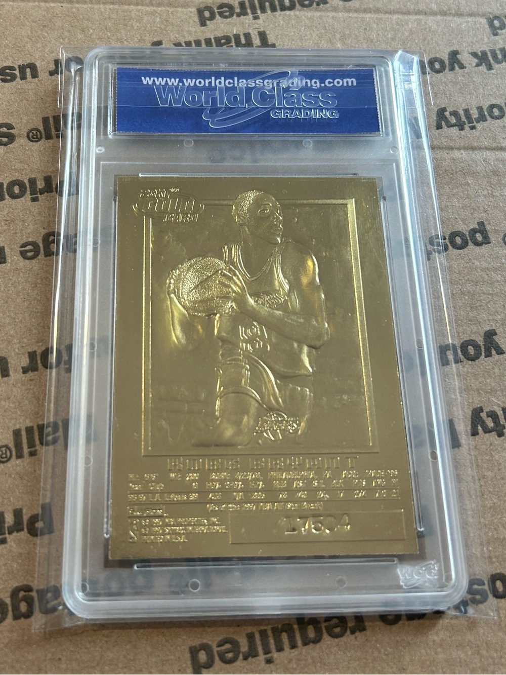 Kobe Bryant WCG 10 GEM-MT '97 SkyBox EX-2000 Gold Rookie Card No. 17504 - Picture 4 of 5